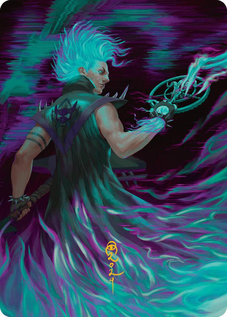 Winter, Cursed Rider Art Card (Gold-Stamped Signature) [Aetherdrift Art Series] MTG Single Magic: The Gathering | Red Claw Gaming