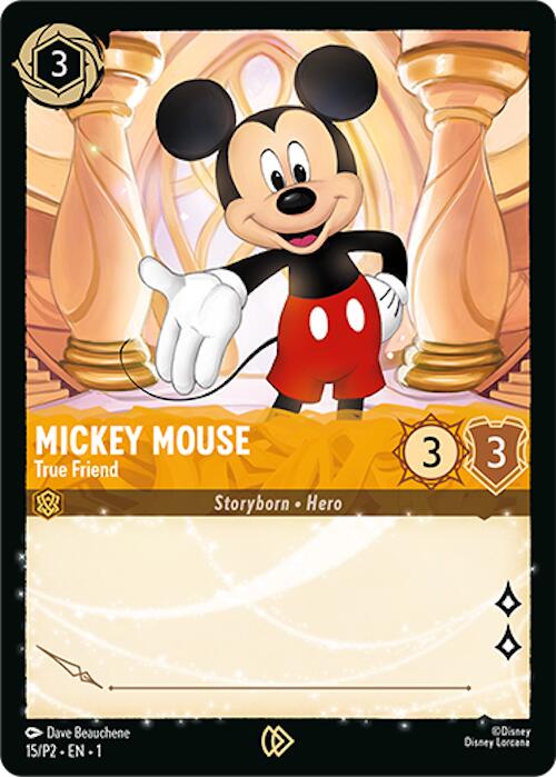 Mickey Mouse - True Friend (15) [Promo Cards] Lorcana Single Disney | Red Claw Gaming