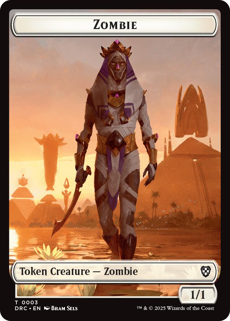 Vizier of Many Faces // Zombie (0003) Double-Sided Token [Aetherdrift Tokens] MTG Single Magic: The Gathering | Red Claw Gaming