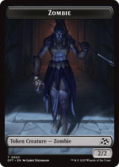 Zombie Warrior // Zombie (0003) Double-Sided Token [Aetherdrift Tokens] MTG Single Magic: The Gathering | Red Claw Gaming