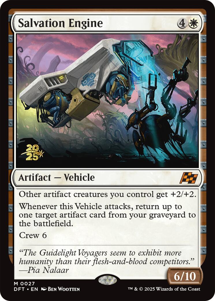 Salvation Engine [Aetherdrift Prerelease Promos] MTG Single Magic: The Gathering | Red Claw Gaming