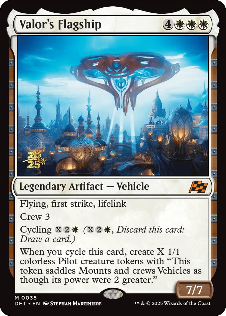 Valor's Flagship [Aetherdrift Prerelease Promos] MTG Single Magic: The Gathering | Red Claw Gaming