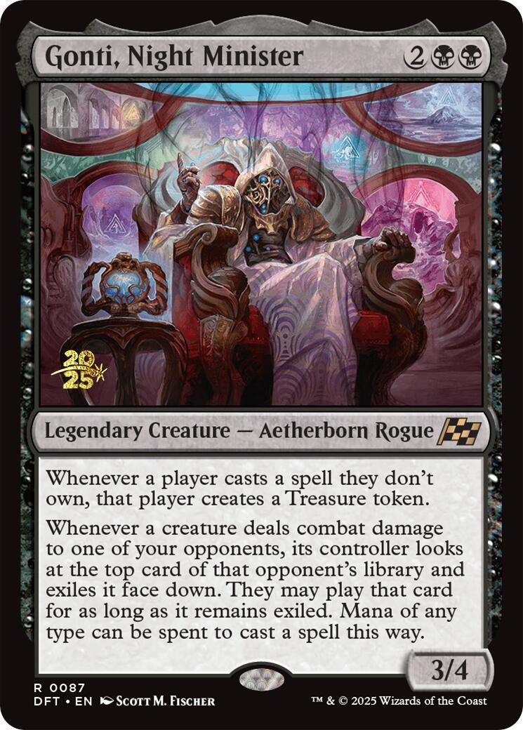 Gonti, Night Minister [Aetherdrift Prerelease Promos] MTG Single Magic: The Gathering | Red Claw Gaming