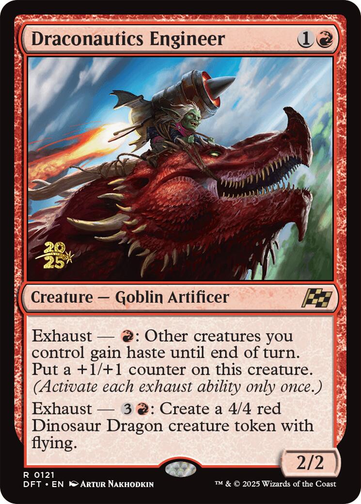Draconautics Engineer [Aetherdrift Prerelease Promos] MTG Single Magic: The Gathering | Red Claw Gaming