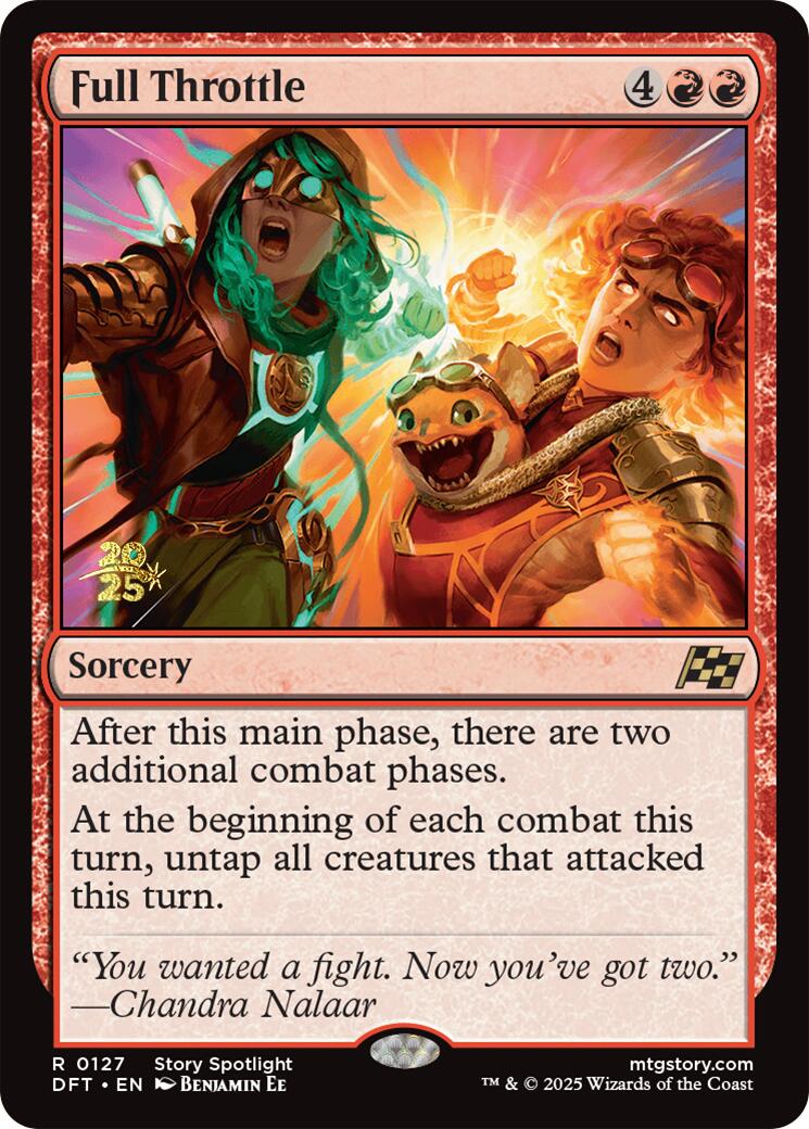 Full Throttle [Aetherdrift Prerelease Promos] MTG Single Magic: The Gathering | Red Claw Gaming