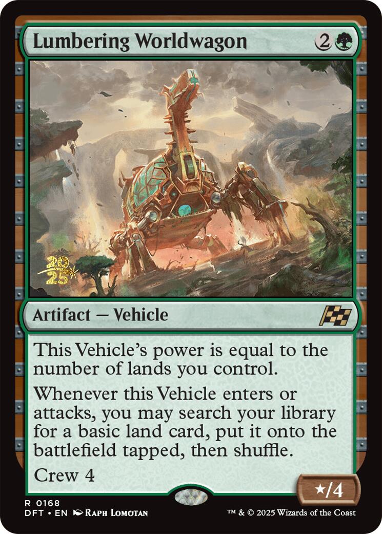 Lumbering Worldwagon [Aetherdrift Prerelease Promos] MTG Single Magic: The Gathering | Red Claw Gaming