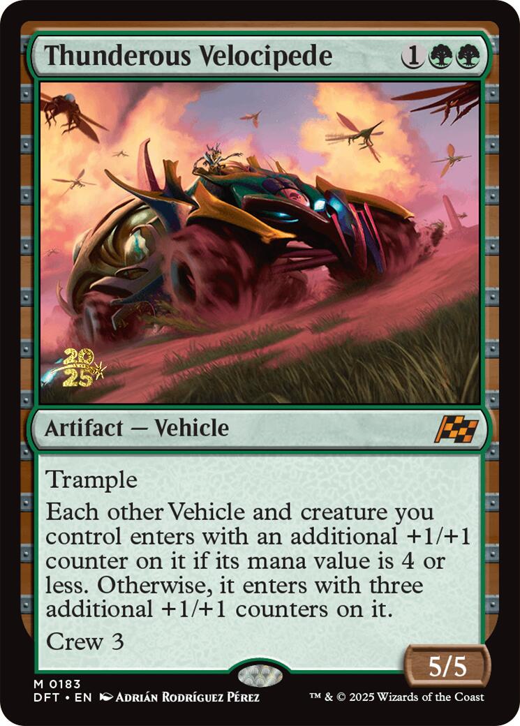 Thunderous Velocipede [Aetherdrift Prerelease Promos] MTG Single Magic: The Gathering | Red Claw Gaming