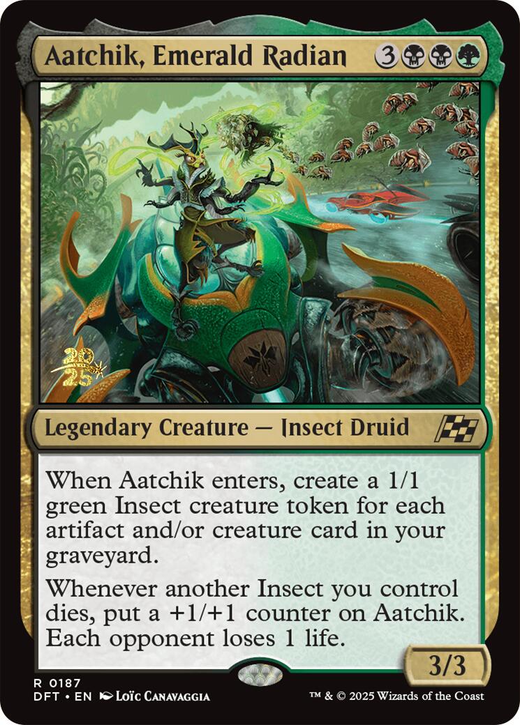 Aatchik, Emerald Radian [Aetherdrift Prerelease Promos] MTG Single Magic: The Gathering | Red Claw Gaming