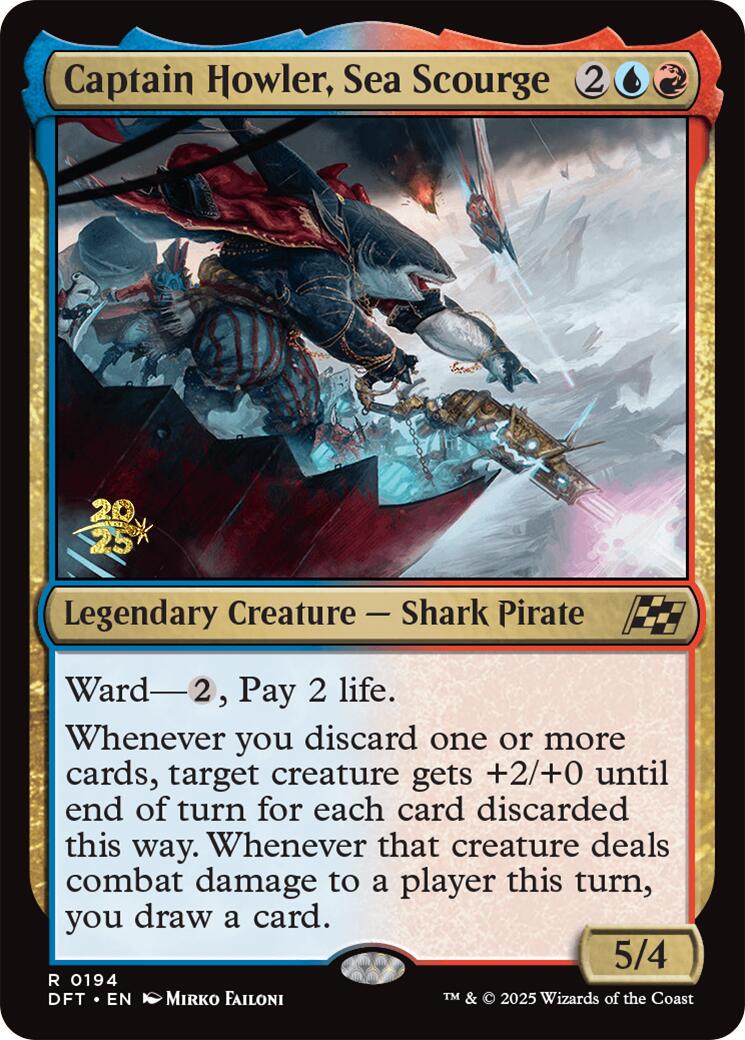 Captain Howler, Sea Scourge [Aetherdrift Prerelease Promos] MTG Single Magic: The Gathering | Red Claw Gaming