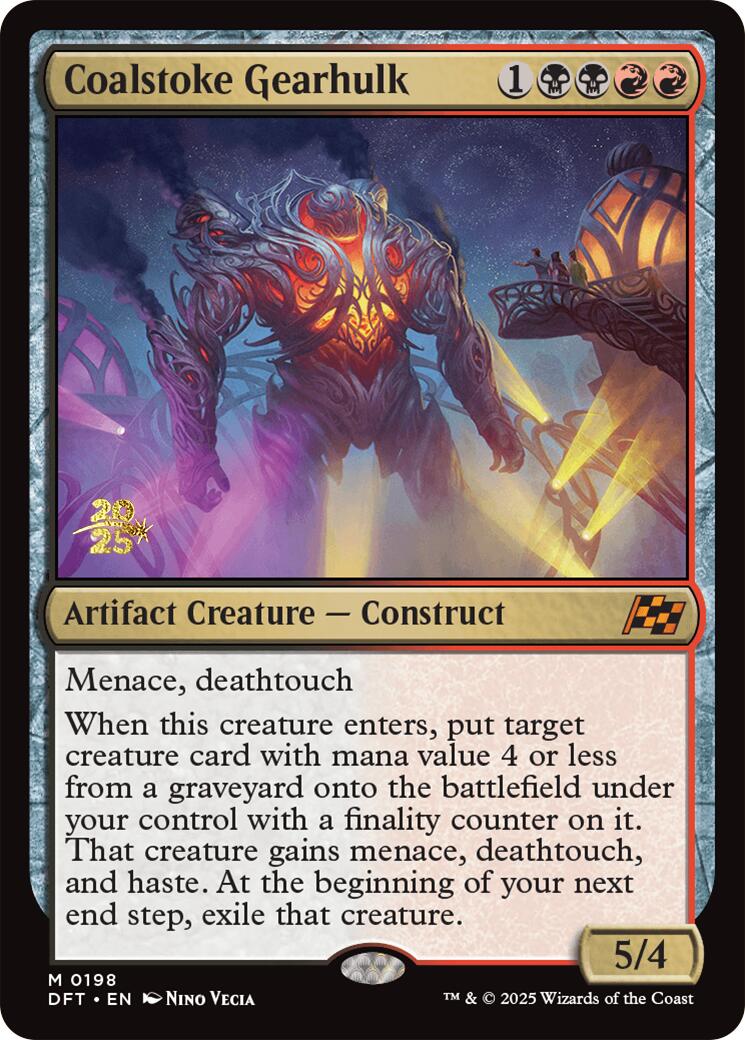 Coalstoke Gearhulk [Aetherdrift Prerelease Promos] MTG Single Magic: The Gathering | Red Claw Gaming
