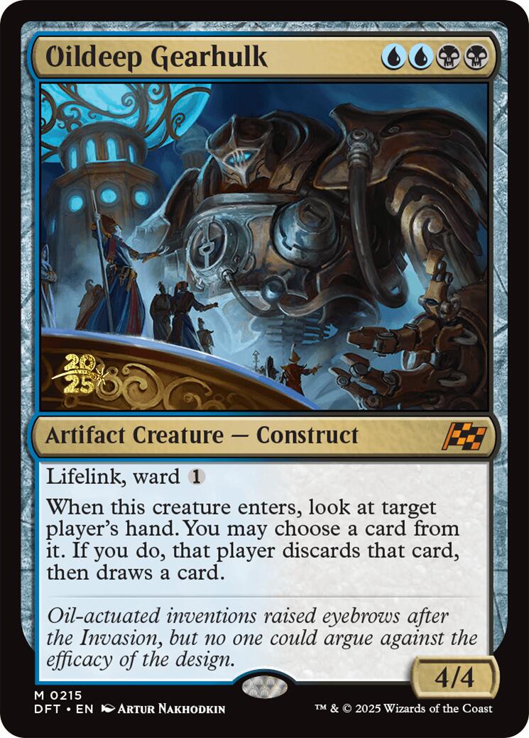 Oildeep Gearhulk [Aetherdrift Prerelease Promos] MTG Single Magic: The Gathering | Red Claw Gaming