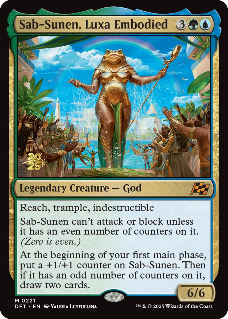 Sab-Sunen, Luxa Embodied [Aetherdrift Prerelease Promos] MTG Single Magic: The Gathering | Red Claw Gaming