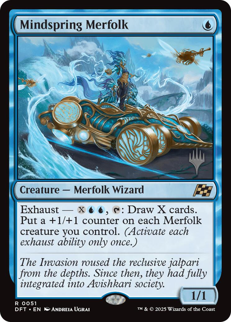 Mindspring Merfolk (Promo Pack) [Aetherdrift Promos] MTG Single Magic: The Gathering | Red Claw Gaming