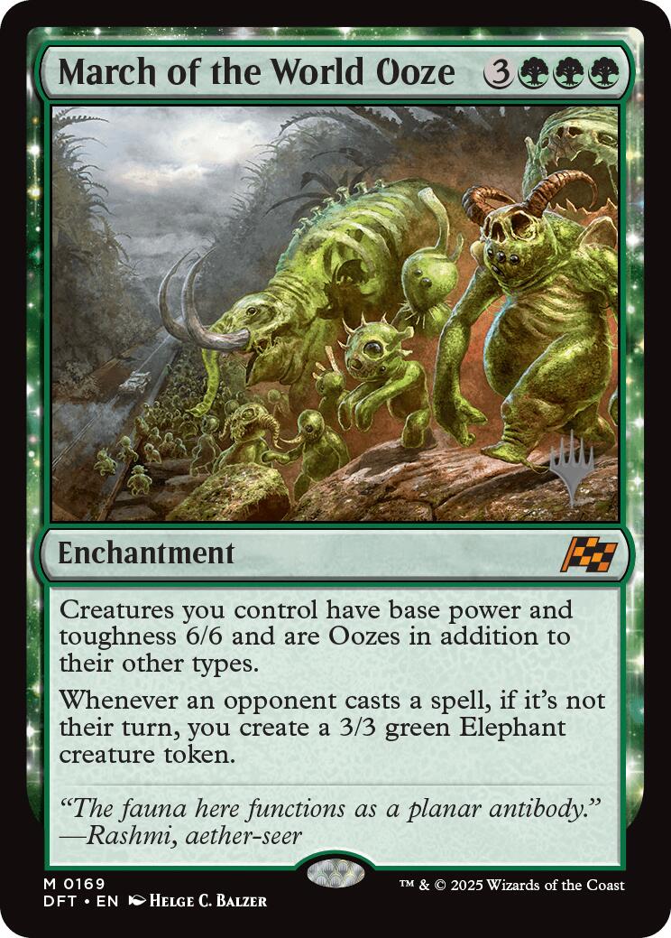 March of the World Ooze (Promo Pack) [Aetherdrift Promos] MTG Single Magic: The Gathering | Red Claw Gaming