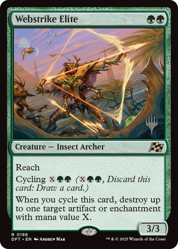 Webstrike Elite (Promo Pack) [Aetherdrift Promos] MTG Single Magic: The Gathering | Red Claw Gaming