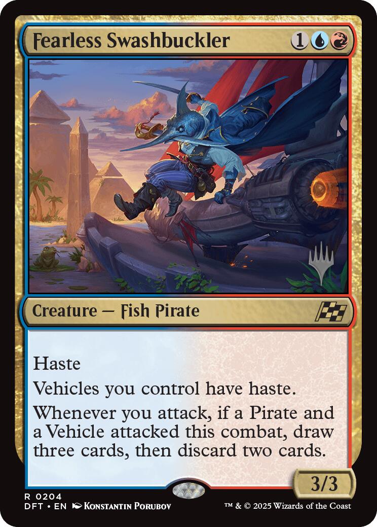 Fearless Swashbuckler (Promo Pack) [Aetherdrift Promos] MTG Single Magic: The Gathering | Red Claw Gaming
