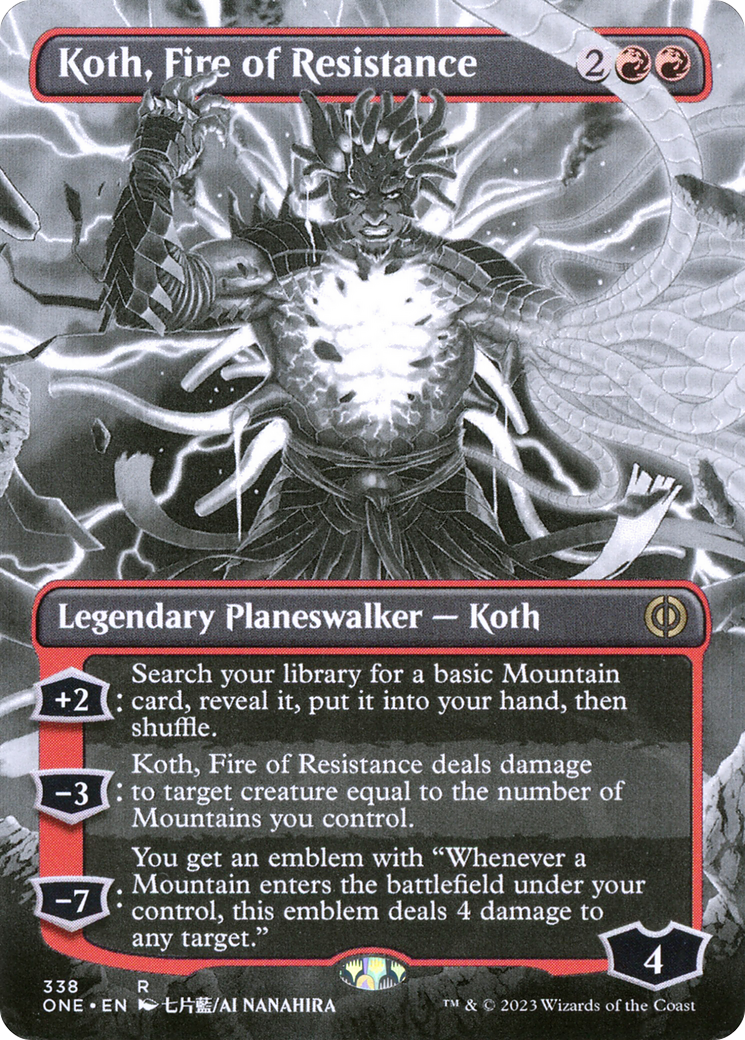 Koth, Fire of Resistance (Borderless Manga) [Phyrexia: All Will Be One] MTG Single Magic: The Gathering | Red Claw Gaming