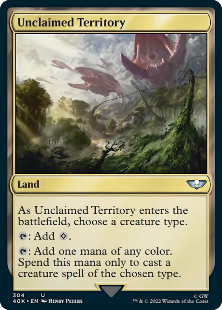 Unclaimed Territory (Surge Foil) [Warhammer 40,000] MTG Single Magic: The Gathering | Red Claw Gaming
