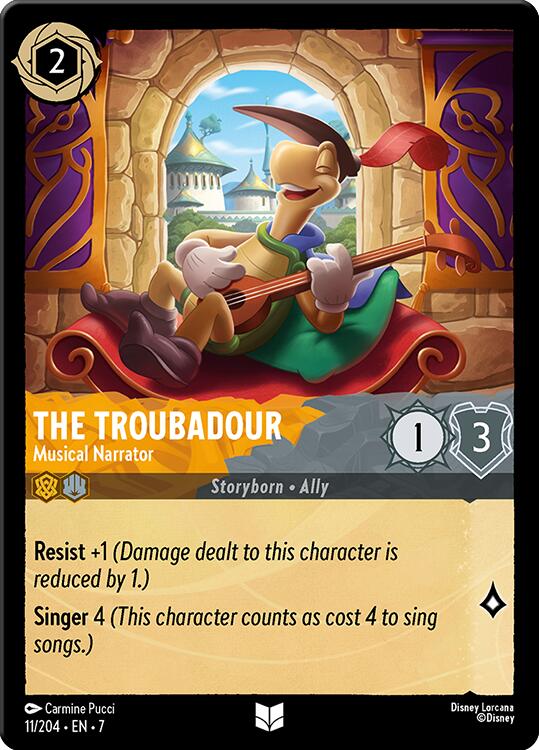 The Troubadour - Musical Narrator (11/204) [Archazia's Island] Lorcana Single Disney | Red Claw Gaming