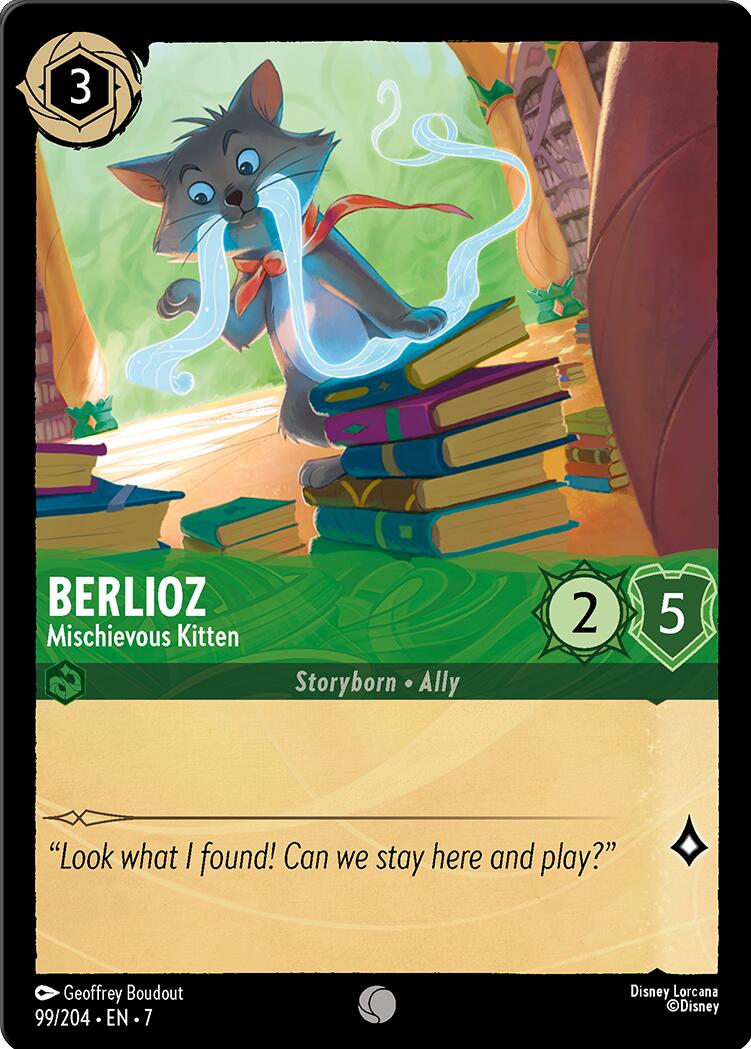 Berlioz - Mischievous Kitten (99/204) [Archazia's Island] Lorcana Single Disney | Red Claw Gaming