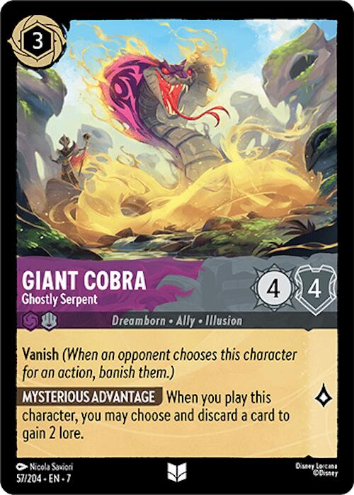 Giant Cobra - Ghostly Serpent (57/204) [Archazia's Island] Lorcana Single Disney | Red Claw Gaming