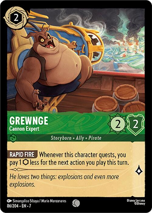 Grewnge - Cannon Expert (86/204) [Archazia's Island] Lorcana Single Disney | Red Claw Gaming