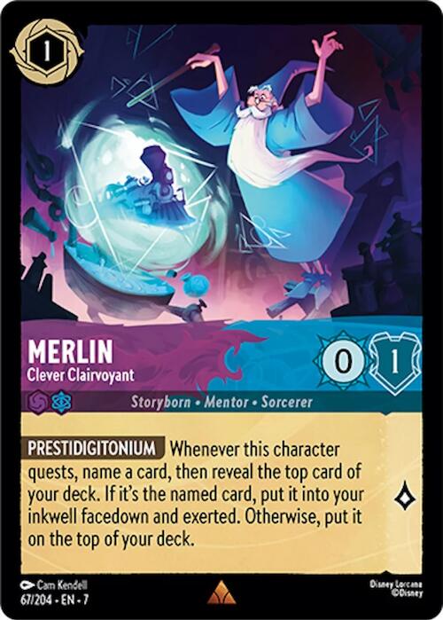 Merlin - Clever Clairvoyant (67/204) [Archazia's Island] Lorcana Single Disney | Red Claw Gaming