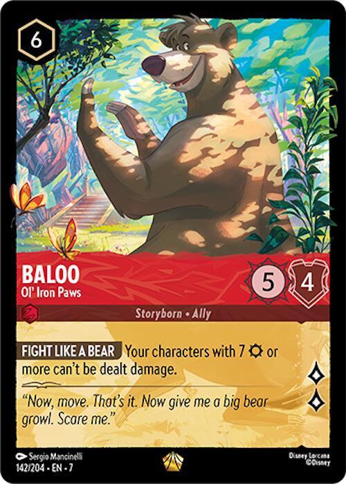 Baloo - Ol' Iron Paws (142/204) [Archazia's Island] Lorcana Single Disney | Red Claw Gaming