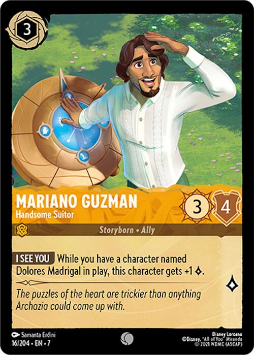 Mariano Guzman - Handsome Suitor (16/204) [Archazia's Island] Lorcana Single Disney | Red Claw Gaming