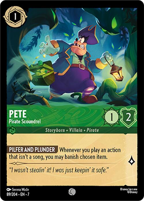 Pete - Pirate Scoundrel (89/204) [Archazia's Island] Lorcana Single Disney | Red Claw Gaming