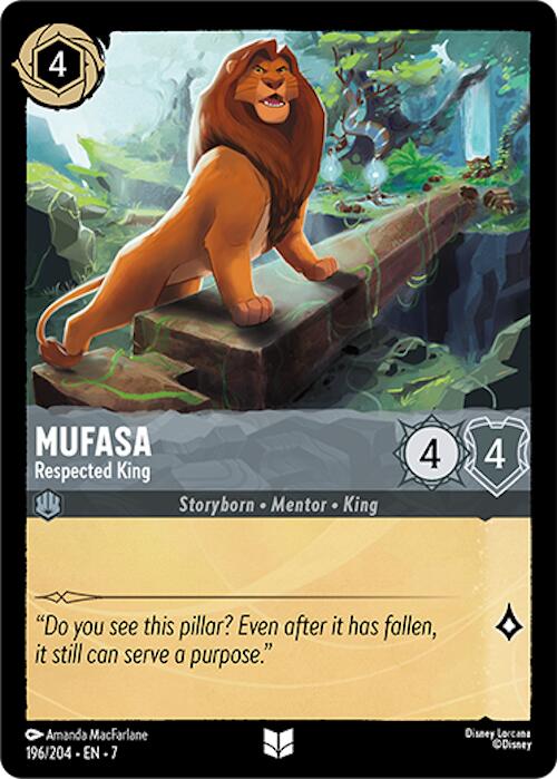 Mufasa - Respected King (196/204) [Archazia's Island] Lorcana Single Disney | Red Claw Gaming