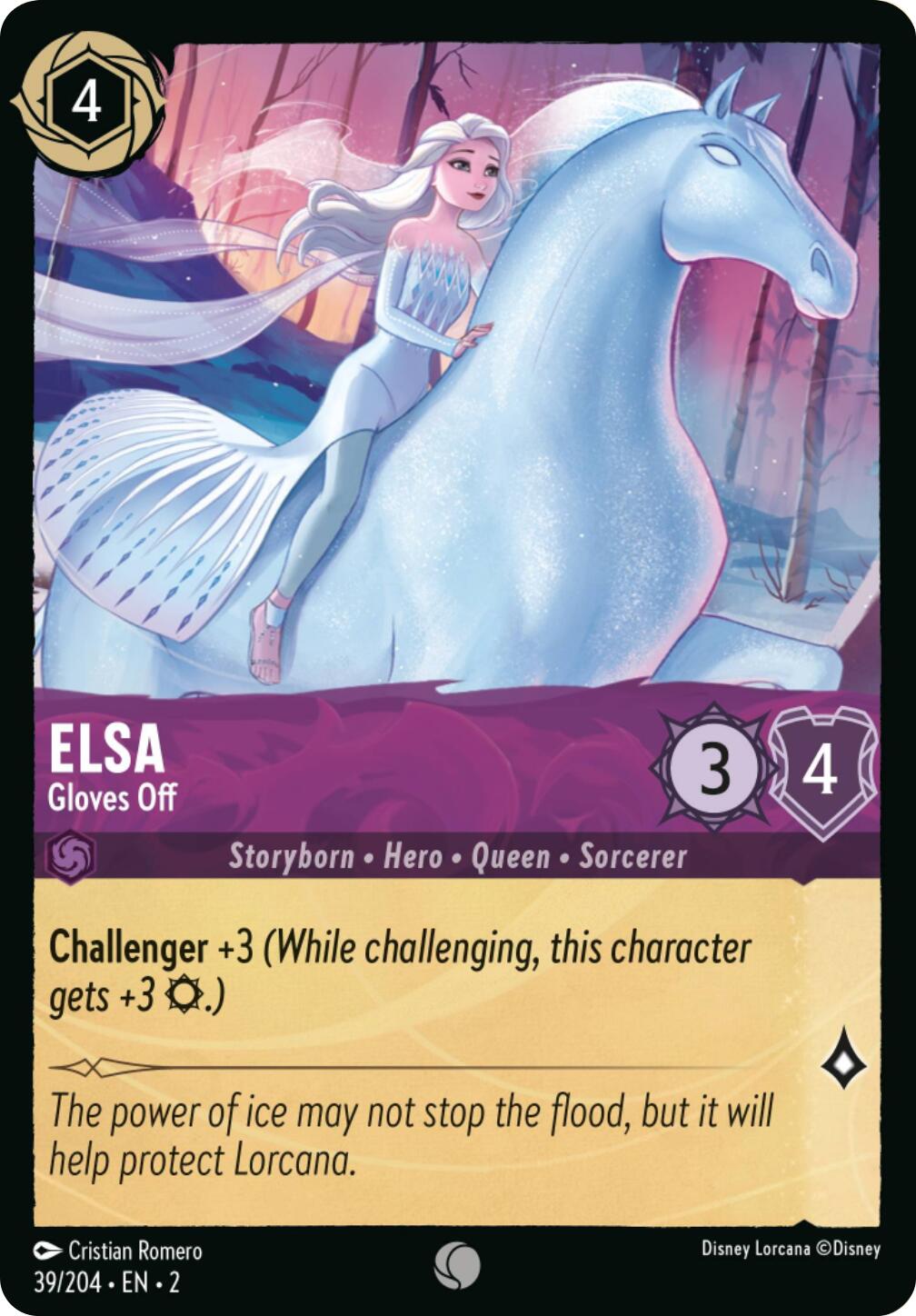 Elsa - Gloves Off (Errata Version) (39/204) [Rise of the Floodborn] Lorcana Single Disney | Red Claw Gaming