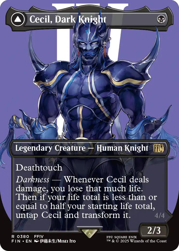 Cecil, Dark Knight // Cecil, Redeemed Paladin (Borderless) [FINAL FANTASY] MTG Single Magic: The Gathering | Red Claw Gaming