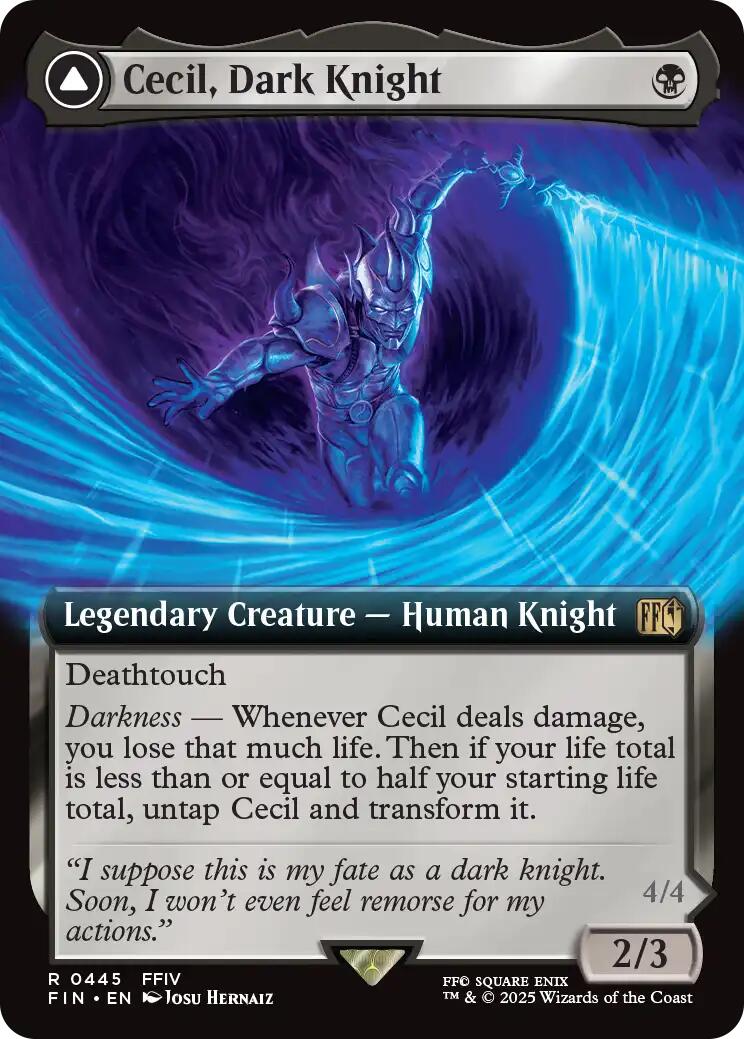 Cecil, Dark Knight // Cecil, Redeemed Paladin (Extended Art) [FINAL FANTASY] MTG Single Magic: The Gathering | Red Claw Gaming