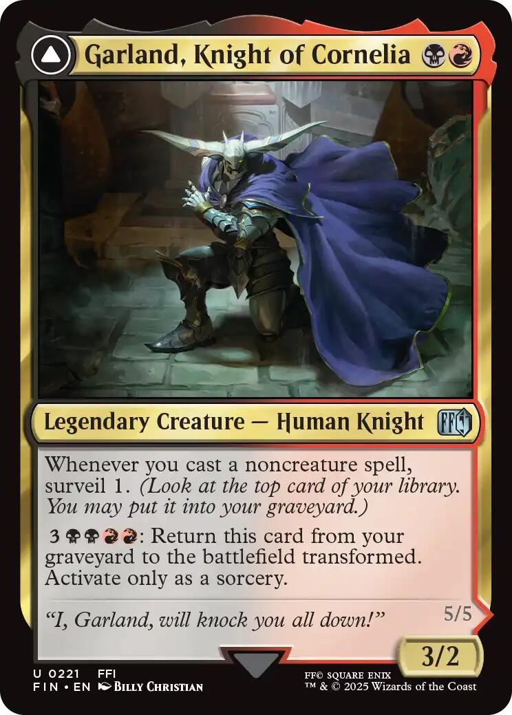 Garland, Knight of Cornelia // Chaos, the Endless [FINAL FANTASY] MTG Single Magic: The Gathering | Red Claw Gaming