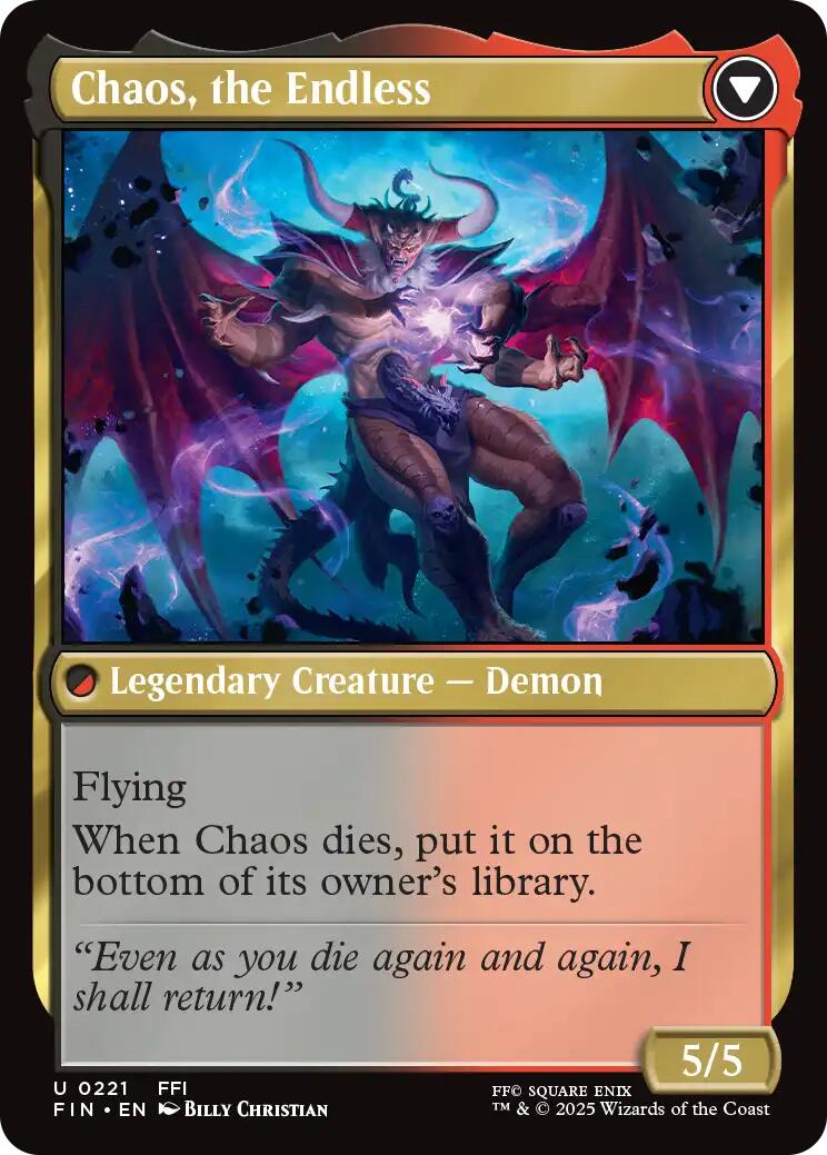 Garland, Knight of Cornelia // Chaos, the Endless [FINAL FANTASY] MTG Single Magic: The Gathering | Red Claw Gaming