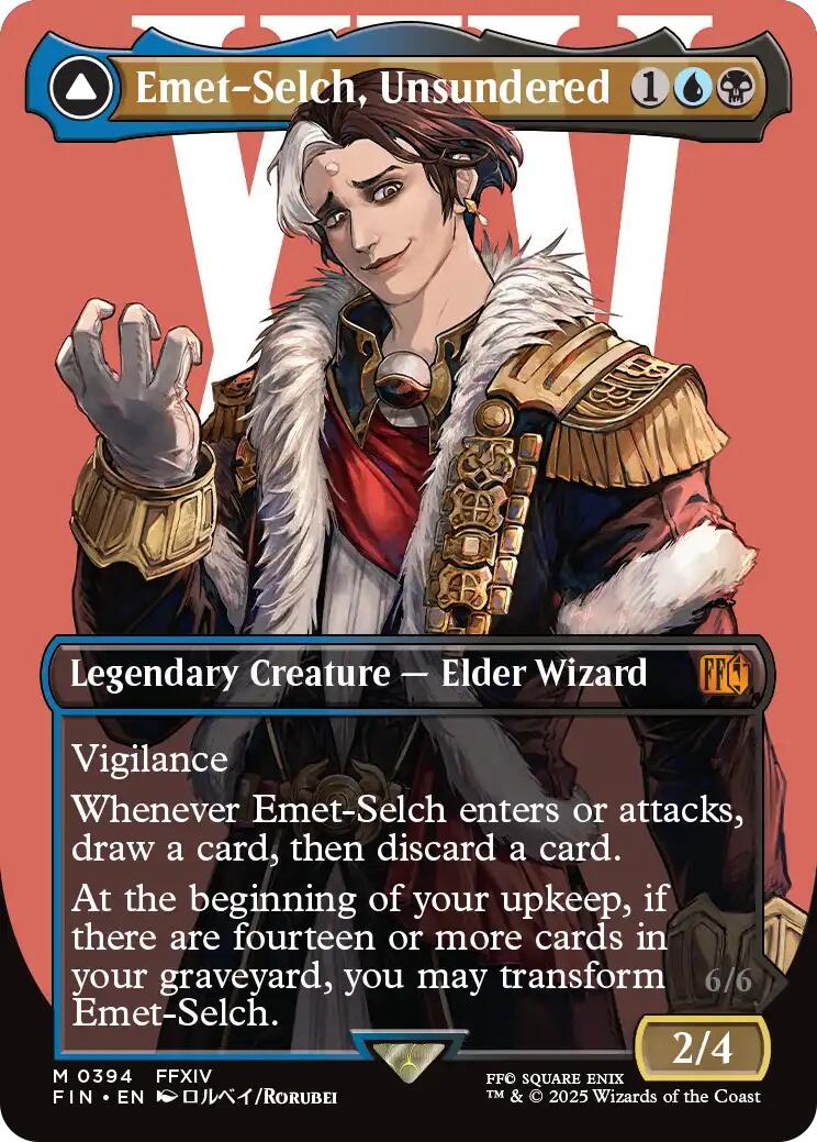 Emet-Selch, Unsundered // Hades, Sorcerer of Eld (Borderless) [FINAL FANTASY] MTG Single Magic: The Gathering | Red Claw Gaming