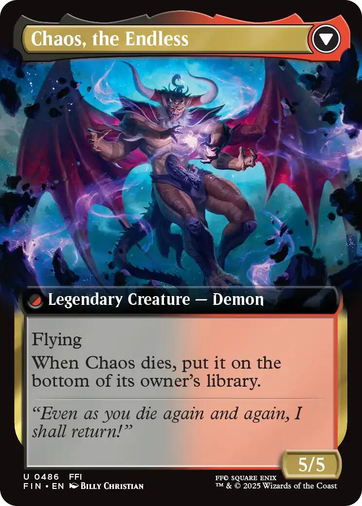 Garland, Knight of Cornelia // Chaos, the Endless (Extended Art) [FINAL FANTASY] MTG Single Magic: The Gathering | Red Claw Gaming