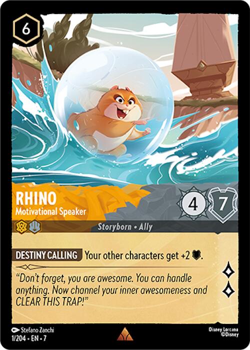 Rhino - Motivational Speaker (1/204) [Archazia's Island] Lorcana Single Disney | Red Claw Gaming