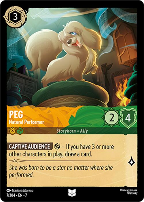 Peg - Natural Performer (7/204) [Archazia's Island] Lorcana Single Disney | Red Claw Gaming