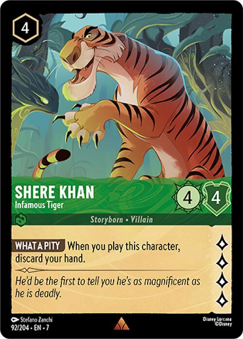 Shere Khan - Infamous Tiger (92/204) [Archazia's Island] Lorcana Single Disney | Red Claw Gaming