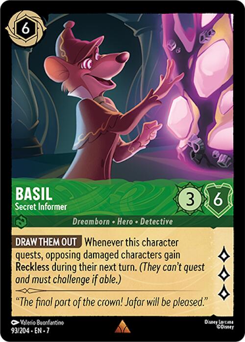 Basil - Secret Informer (93/204) [Archazia's Island] Lorcana Single Disney | Red Claw Gaming