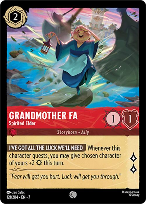 Grandmother Fa - Spirited Elder (121/204) [Archazia's Island] Lorcana Single Disney | Red Claw Gaming