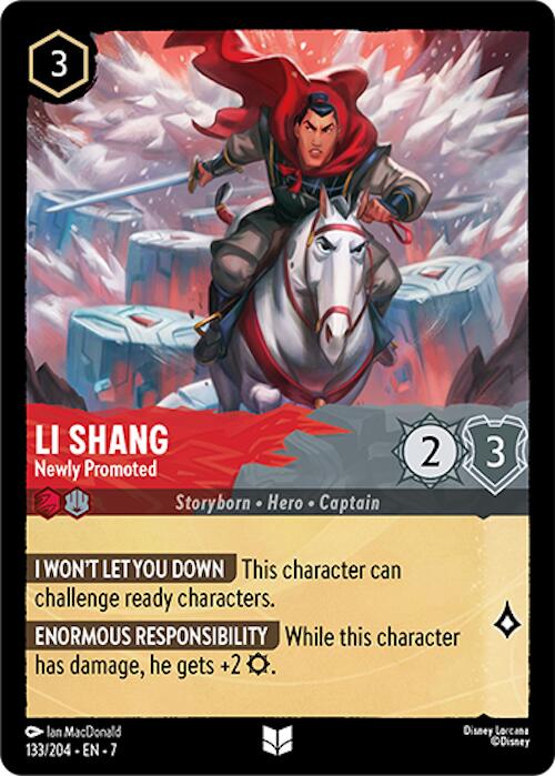Li Shang - Newly Promoted (133/204) [Archazia's Island] Lorcana Single Disney | Red Claw Gaming