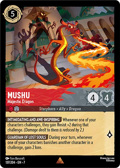 Mushu - Majestic Dragon (137/204) [Archazia's Island] Lorcana Single Disney | Red Claw Gaming