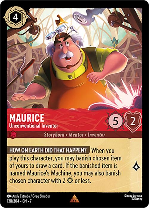 Maurice - Unconventional Inventor (138/204) [Archazia's Island] Lorcana Single Disney | Red Claw Gaming