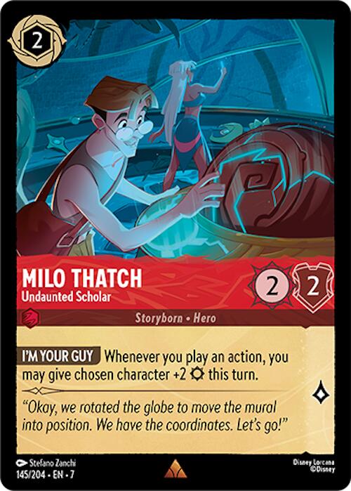 Milo Thatch - Undaunted Scholar (145/204) [Archazia's Island] Lorcana Single Disney | Red Claw Gaming