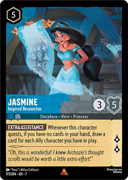 Jasmine - Inspired Researcher (173/204) [Archazia's Island] Lorcana Single Disney | Red Claw Gaming