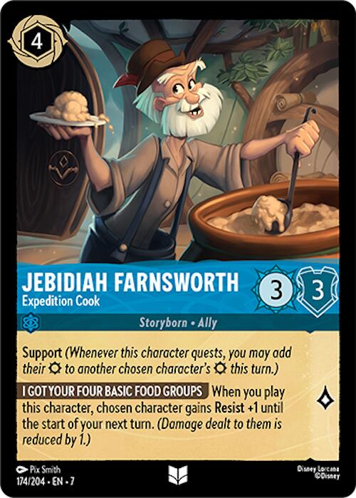 Jebidiah Farnsworth - Expedition Cook (174/204) [Archazia's Island] Lorcana Single Disney | Red Claw Gaming