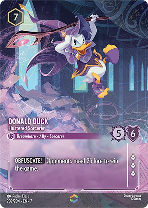 Donald Duck - Flustered Sorcerer (Enchanted) (209/204) [Archazia's Island] Lorcana Single Disney | Red Claw Gaming